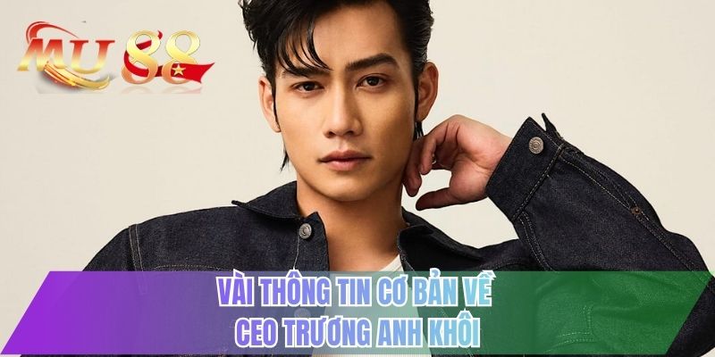 Vài thông tin cơ bản về CEO Trương Anh Khôi